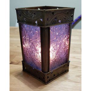 Colored Glass Candle Holder - Blue